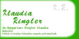 klaudia ringler business card